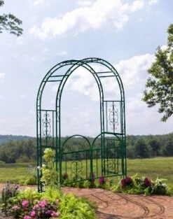 Evergreen Montebello Iron Garden Arbor With Gate, Forest Green- 53 X 84 X 23 Inches Fade And Weather Resistant Outdoor Decor 16 Evergreen Montebello Iron Garden Arbor With Gate, Forest Green- 53 X 84 X 23 Inches Fade And Weather Resistant Outdoor Decor -Sunnydaze Decor Store GUEST 979d11af 82ce 4e6a 8225 67e4e5e7fe2a