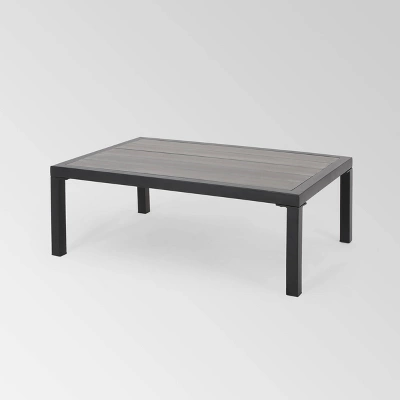 Jax 2pc Faux Wood Loveseat Set - Gray - Christopher Knight Home 8 Jax 2pc Faux Wood Loveseat Set - Gray - Christopher Knight Home - Image 6