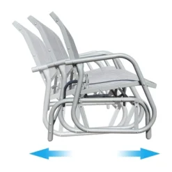 GOLDSUN Alloy Steel Weather Resisting Outdoor 2 Person Swinging Rocking Glider Bench Chair Loveseat For Patio, Garden, Deck, Or Swimming Pool, Gray 8 GOLDSUN Alloy Steel Weather Resisting Outdoor 2 Person Swinging Rocking Glider Bench Chair Loveseat For Patio, Garden, Deck, Or Swimming Pool, Gray -Sunnydaze Decor Store GUEST 98db582a c932 4a62 a58e d421297f105d