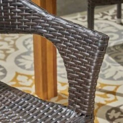 Damon 7pc Wood & Wicker Expandable Dining Set - Natural/Brown - Christopher Knight Home -Sunnydaze Decor Store GUEST 9909191a ceda 438f aa89 609bd533575a