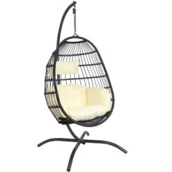 Sunnydaze Decor Sunnydaze Outdoor Resin Wicker Patio Penelope Hanging Basket Egg Chair Swing With Cushions, Headrest, And Steel Stand Set - 3pc 17 Sunnydaze Decor Sunnydaze Outdoor Resin Wicker Patio Penelope Hanging Basket Egg Chair Swing With Cushions, Headrest, And Steel Stand Set - 3pc -Sunnydaze Decor Store GUEST 9934f3a1 d10a 4e73 8fe6 6956fcdcb5db