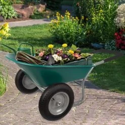 Nature Spring 2-Wheeled Garden Wheelbarrow For Residential DIY Landscaping, Lawn Care, And Remodeling 12 Nature Spring 2-Wheeled Garden Wheelbarrow For Residential DIY Landscaping, Lawn Care, And Remodeling -Sunnydaze Decor Store GUEST 9a23b7e2 0669 419f 9ed1 529cd3b1e833
