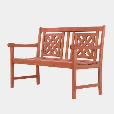 Malibu 3pc Rectangle Wood Outdoor Patio Dining Set - Tan - Vifah 5 Malibu 3pc Rectangle Wood Outdoor Patio Dining Set - Tan - Vifah - Image 3