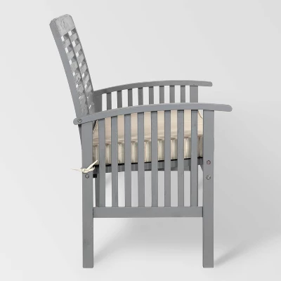 Ravenscroft Modern Boho Acacia Wood Slatted Outdoor Loveseat With Cushion - Saracina Home 6 Ravenscroft Modern Boho Acacia Wood Slatted Outdoor Loveseat With Cushion - Saracina Home - Image 4