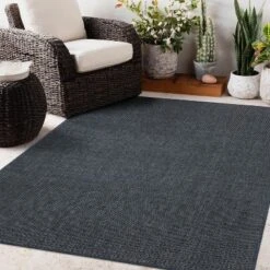 World Rug Gallery Contemporary Flatweave Indoor/Outdoor Area Rug -Sunnydaze Decor Store GUEST 9b2d9185 ff3e 441a 8534 dffa07edebba