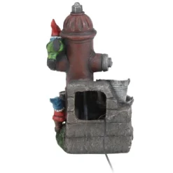 Sunnydaze Decor Sunnydaze 16"H Electric Polyresin Gnomes Climbing Fire Hydrant Outdoor Water Fountain With LED Light -Sunnydaze Decor Store GUEST 9b68c1e4 2eae 4dc5 8831 c06bdf0e495f