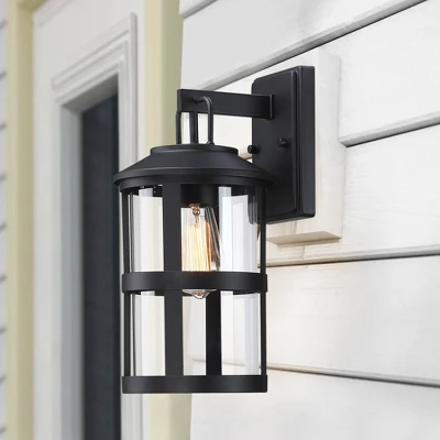 Glass Outdoor Wall Light Black - Wellfor 6 Glass Outdoor Wall Light Black - Wellfor - Image 4