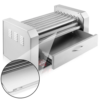 Olde Midway Electric Hot Dog Roller Grill Machine With Bun Warmer, Commercial Grade 5 Olde Midway Electric Hot Dog Roller Grill Machine With Bun Warmer, Commercial Grade - Image 3