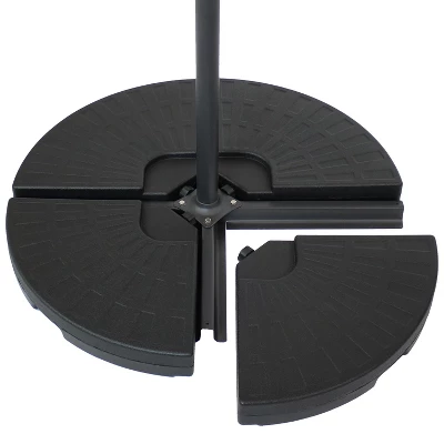 Sunnydaze Decor Sunnydaze Outdoor Heavy-Duty Fillable Cantilever Offset Patio Umbrella Base Weight Plates - Black - 4pc 6 Sunnydaze Decor Sunnydaze Outdoor Heavy-Duty Fillable Cantilever Offset Patio Umbrella Base Weight Plates - Black - 4pc - Image 4