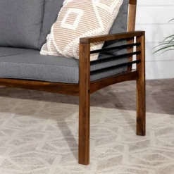 Saybrook Modern Metal And Wood Patio Loveseat - Gray/Dark Brown - Saracina Home 17 Saybrook Modern Metal And Wood Patio Loveseat - Gray/Dark Brown - Saracina Home -Sunnydaze Decor Store GUEST 9d3c59a7 d784 409b 8d9b 2ff43d11dbb3