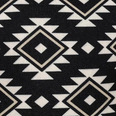 18X18 Inch Hand Woven Southwest Geo Outdoor Pillow Black Polyester With Polyester Fill By Foreside Home & Garden 4 18X18 Inch Hand Woven Southwest Geo Outdoor Pillow Black Polyester With Polyester Fill By Foreside Home & Garden - Image 2
