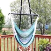 Sunnydaze Decor Sunnydaze Polyester Rope Hanging Caribbean-Style Hammock Chair Swing For Patio, Porch, Or Yard - Lagoon Stripes