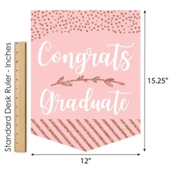 Big Dot Of Happiness Rose Gold Grad - Outdoor Home Decorations - Double-Sided Graduation Party Garden Flag - 12 X 15.25 Inches -Sunnydaze Decor Store GUEST 9edc69b4 f01a 40e5 8bca 34dcce6ce0e6