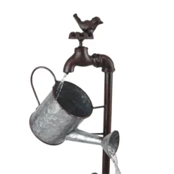 36" Metal Watering Can Wheelbarrow Fountain - Alpine Corporation -Sunnydaze Decor Store GUEST a020a16b 07ad 41af b1e8 ddc2b1998655