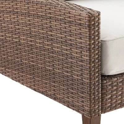 Capella Outdoor Wicker Sofa - Cream/Brown - Crosley 10 Capella Outdoor Wicker Sofa - Cream/Brown - Crosley - Image 8