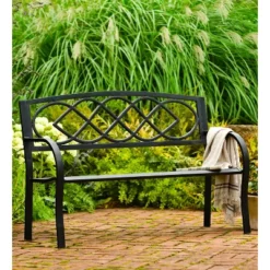 Evergreen Celtic Knot Garden Bench -Sunnydaze Decor Store GUEST a1a8269f cc83 45d5 af81 3bdafc289796