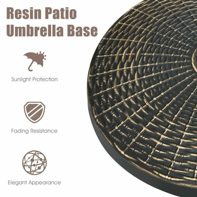 Tangkula 18" Patio Resin Umbrella Base, 24 LBS Outdoor Heavy Duty Round Umbrella Base 9 Tangkula 18" Patio Resin Umbrella Base, 24 LBS Outdoor Heavy Duty Round Umbrella Base - Image 7