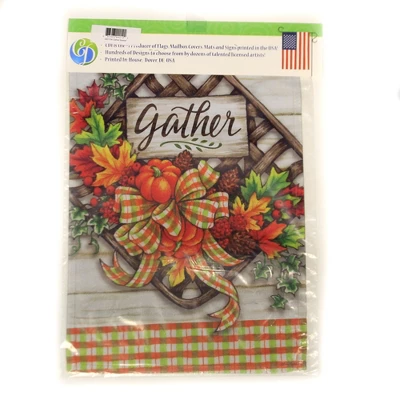 Home & Garden Gather Basket Flag - One Garden Flag 18 Inches - Autumn Pumpkins Ribbon - 4401Fm - Polyester - Multicolored 4 Home & Garden Gather Basket Flag - One Garden Flag 18 Inches - Autumn Pumpkins Ribbon - 4401Fm - Polyester - Multicolored - Image 2