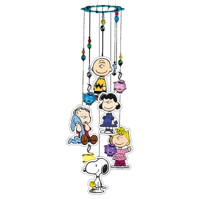 Collections Etc Peanuts Gang Glass Bead Accented Wind Chime 3 Collections Etc Peanuts Gang Glass Bead Accented Wind Chime