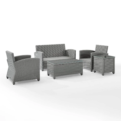 5pc Bradenton Outdoor Steel Conversation Set Gray - Crosley 9 5pc Bradenton Outdoor Steel Conversation Set Gray - Crosley - Image 7
