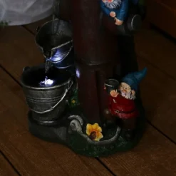 Sunnydaze Decor Sunnydaze 16"H Electric Polyresin Gnomes Climbing Fire Hydrant Outdoor Water Fountain With LED Light -Sunnydaze Decor Store GUEST a34bfb20 d624 4d33 a06c e8ec1c85a937