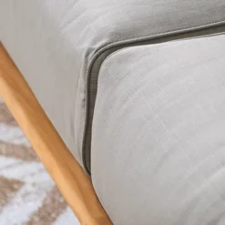 Caterina Teak Patio Sofa With Cushion - Beige - Cambridge Casual -Sunnydaze Decor Store GUEST a4f329a0 d878 4cba bafa 31183cadf68b