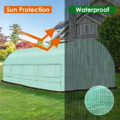 10'X6.5'X20' Walk-in Greenhouse Backyard Grow Tents Steel Frame 8 Windows -Sunnydaze Decor Store GUEST a53c1bce 01eb 4157 a2f1 c7d43a81465e
