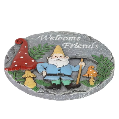 Welcome Friends Garden Gnome Stone - Exhart 7 Welcome Friends Garden Gnome Stone - Exhart - Image 5