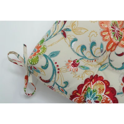 Outdoor/Indoor Blown Bench Cushion Fanfare Sonoma - Pillow Perfect 4 Outdoor/Indoor Blown Bench Cushion Fanfare Sonoma - Pillow Perfect - Image 2