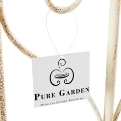 Set Of 2 Garden Trellises - For Climbing And Potted Plants - Decorative Scroll Metal Panels With 7.75-Inch Stakes By Pure Garden (White) -Sunnydaze Decor Store GUEST a6ee2d50 5716 4b21 864b da2dfb7189a8