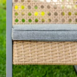 Komodo Modern Boho Faux Rattan & Metal Outdoor Rocking Chair With Cushion - Brown/Gray - Saracina Home 11 Komodo Modern Boho Faux Rattan & Metal Outdoor Rocking Chair With Cushion - Brown/Gray - Saracina Home -Sunnydaze Decor Store GUEST a71a9c37 cd34 445c 88c4 696410288c89