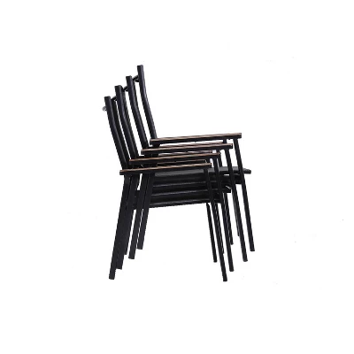 3pc Patio Dining Set With Small Round Steel Table & Sling Chairs - Captiva Designs 6 3pc Patio Dining Set With Small Round Steel Table & Sling Chairs - Captiva Designs - Image 4