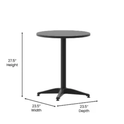 Emma And Oliver 23.5'' Round Aluminum Indoor-Outdoor Table Set With 2 Slat Back Chairs 22 Emma And Oliver 23.5'' Round Aluminum Indoor-Outdoor Table Set With 2 Slat Back Chairs -Sunnydaze Decor Store GUEST a7722c72 75dc 40da 825d 74f8c8e60b66