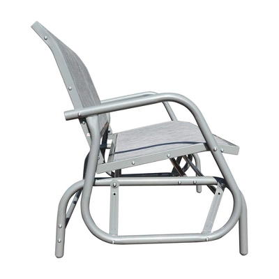 GOLDSUN Alloy Steel Weather Resisting Outdoor 2 Person Swinging Rocking Glider Bench Chair Loveseat For Patio, Garden, Deck, Or Swimming Pool, Gray 3 GOLDSUN Alloy Steel Weather Resisting Outdoor 2 Person Swinging Rocking Glider Bench Chair Loveseat For Patio, Garden, Deck, Or Swimming Pool, Gray