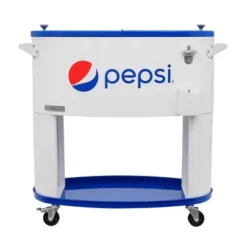 Permasteel 80qt Pepsi Oval Sporty Outdoor Cooler Cart -Sunnydaze Decor Store GUEST a8117358 15a4 4c98 b92d 053a4680226e