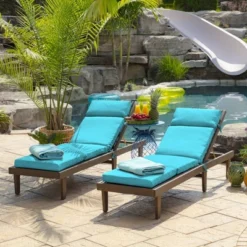 Arden Selections 29.5" X 21" Leala Texture Outdoor Chaise Lounge Cushion Pool Blue 9 Arden Selections 29.5" X 21" Leala Texture Outdoor Chaise Lounge Cushion Pool Blue -Sunnydaze Decor Store GUEST a85bfe6b 27fd 42c4 b3c5 1ba9b4d4db57