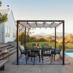 Fairmont Rectangle Steel Patio Dining Table, Outdoor Furniture - Black - Threshold™ -Sunnydaze Decor Store GUEST a8a8b032 4105 410f b9f9 776d31aac4c1