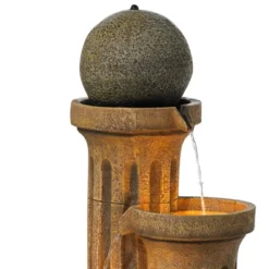 John Timberland Sphere Jugs And Column Rustic Cascading Outdoor Floor Water Fountain With LED Light 50" For Yard Garden Patio Home Deck Porch House -Sunnydaze Decor Store GUEST a8f76715 8e00 438b 8224 af2a79038cc0