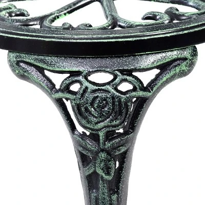 Antique Aluminum Bench Patio Garden Chair Porch Cast For Outdoor Green 7 Antique Aluminum Bench Patio Garden Chair Porch Cast For Outdoor Green - Image 5