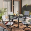 Henning 4 Person Rectangle Patio Dining Table - Black - Project 62™