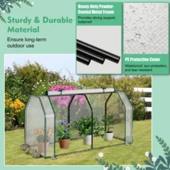 Costway 47.5''x 21.5''x 24''Portable Mini Greenhouse With 2 Zipper Doors & Ground Stakes 16 Costway 47.5''x 21.5''x 24''Portable Mini Greenhouse With 2 Zipper Doors & Ground Stakes -Sunnydaze Decor Store GUEST ace7a351 db58 4398 83cc b496fa30705b