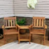 Sunnydaze Decor Sunnydaze Outdoor Meranti Wood With Teak Oil Finish Jack-and-Jill Patio Chairs With Attached Table - Brown 2 Sunnydaze Decor Sunnydaze Outdoor Meranti Wood With Teak Oil Finish Jack-and-Jill Patio Chairs With Attached Table - Brown -Sunnydaze Decor Store GUEST add65424 476f 4b13 9557 3aa11ef69737