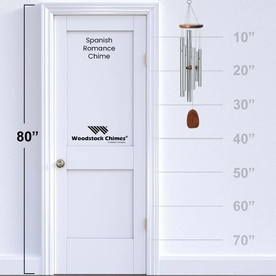 Woodstock Wind Chimes Signature Collection, Spanish Romance Chime, 37'', Silver Wind Chime ADSR 5 Woodstock Wind Chimes Signature Collection, Spanish Romance Chime, 37'', Silver Wind Chime ADSR - Image 3
