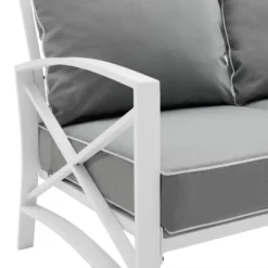 Kaplan 3pc Outdoor Sofa Set With Sofa & Arm Chair With Coffee Table - Gray - Crosley 12 Kaplan 3pc Outdoor Sofa Set With Sofa & Arm Chair With Coffee Table - Gray - Crosley -Sunnydaze Decor Store GUEST aec78b4b 410b 458f 9ce4 82ce6557494a