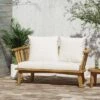 Solano Outdoor Wooden Loveseat With Cushions - White/Teak - Christopher Knight Home 2 Solano Outdoor Wooden Loveseat With Cushions - White/Teak - Christopher Knight Home -Sunnydaze Decor Store GUEST af836f53 2484 4484 81f3 facd236f7419