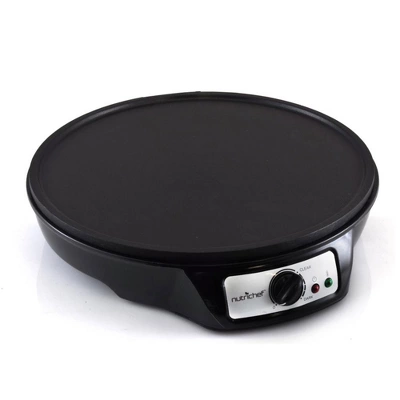 NutriChef 12 Inch Electric Nonstick Griddle Pancake Crepe Injera Blitnz Maker Hot Plate Cooktop With Crepe Turner And Pastry Spreader Tools, Black 4 NutriChef 12 Inch Electric Nonstick Griddle Pancake Crepe Injera Blitnz Maker Hot Plate Cooktop With Crepe Turner And Pastry Spreader Tools, Black - Image 2