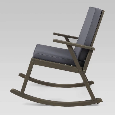 Champlain 3pc Acacia Wood Rocking Chairs Set - Gray/Dark Gray - Christopher Knight Home 7 Champlain 3pc Acacia Wood Rocking Chairs Set - Gray/Dark Gray - Christopher Knight Home - Image 5