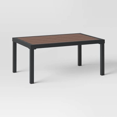 Bryant 2pc Faux Wood Patio Loveseat & Coffee Table - Gray/Natural - Threshold™ 8 Bryant 2pc Faux Wood Patio Loveseat & Coffee Table - Gray/Natural - Threshold™ - Image 6