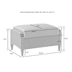 Kiawah 4pc Outdoor Wicker Conversation Set With 2 Arm Chairs & 2 Ottomans Blue - Crosley 22 Kiawah 4pc Outdoor Wicker Conversation Set With 2 Arm Chairs & 2 Ottomans Blue - Crosley -Sunnydaze Decor Store GUEST b23be36b 9035 4d5d 8cde b4ef7d041095