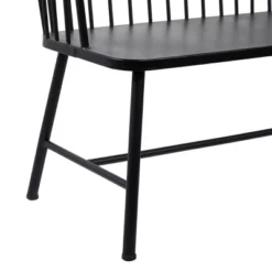 Traditional Outdoor Patio Bench - Black - Olivia & May -Sunnydaze Decor Store GUEST b2842075 b1ac 4266 af17 c3222e3b1641